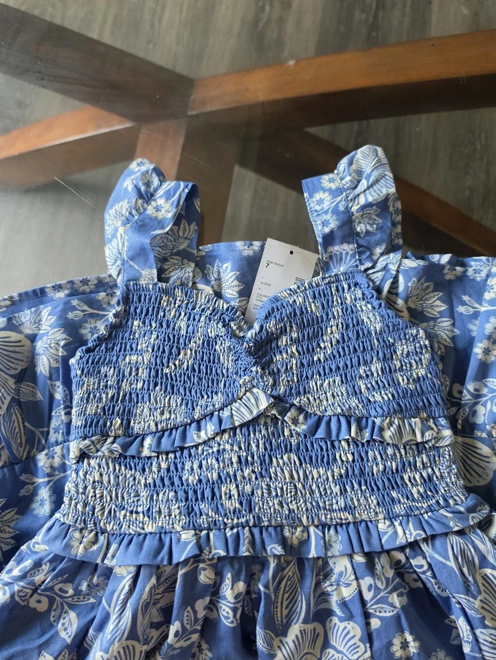 Gymboree Blue Floral Smocked Sundress